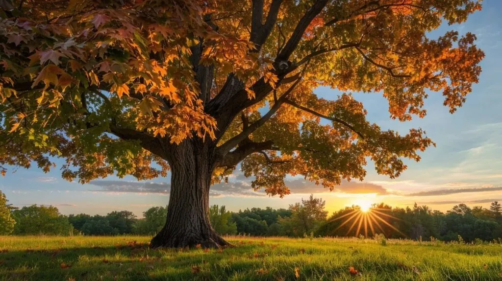 sugar maple tree planted on a mountain area