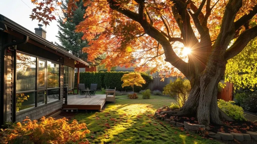 a type of maple tree panted on a garden